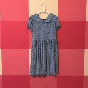 Kate Quinn blue Peter Pan collar bamboo dress, size 5 kids